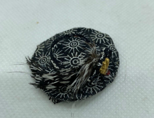 Dollhouse Miniature Handcrafted Black Hat by Pat Jackson