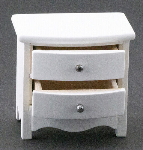 Dollhouse Miniature Night Stand in White