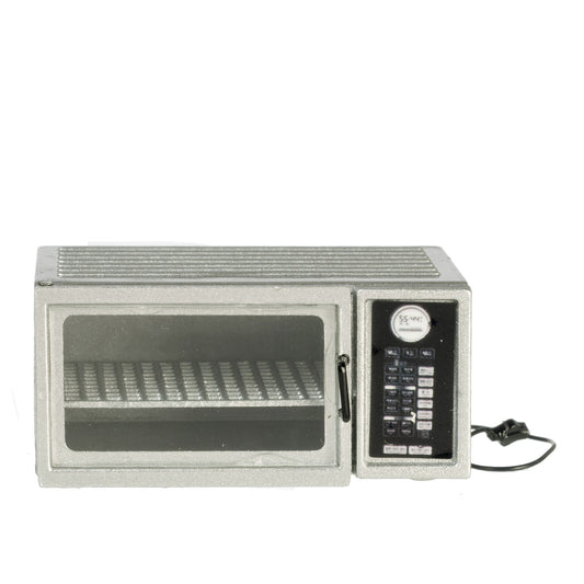 Dollhouse Miniature Metal Microwave with Cord