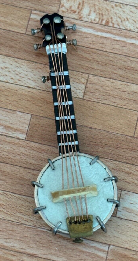 Dollhouse Miniature Banjo by Heidi Ott