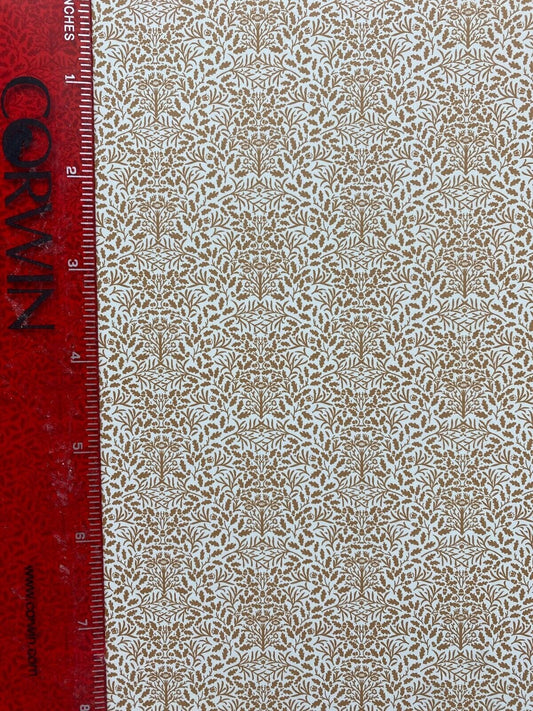Dollhouse Miniature Wallpaper Acorns, Brown on Cream, by Jackson Miniatures