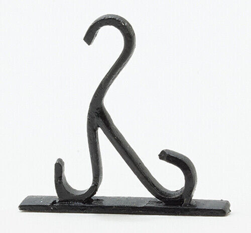 Dollhouse Miniature Black Plant Hook