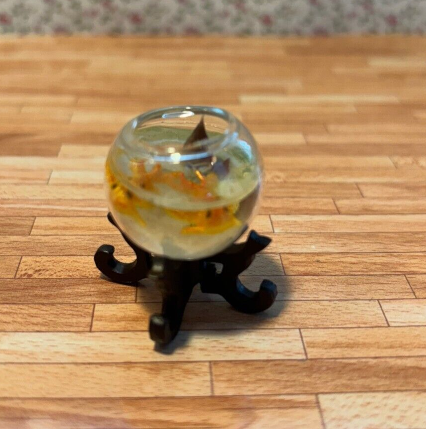 Dollhouse Miniature Fish Bowl Stand, Small