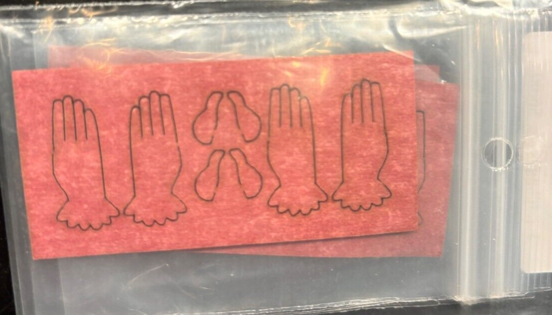Dollhouse Miniature Suede Glove Kit - Red