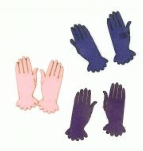 Dollhouse Miniature Suede Glove Kit Pink