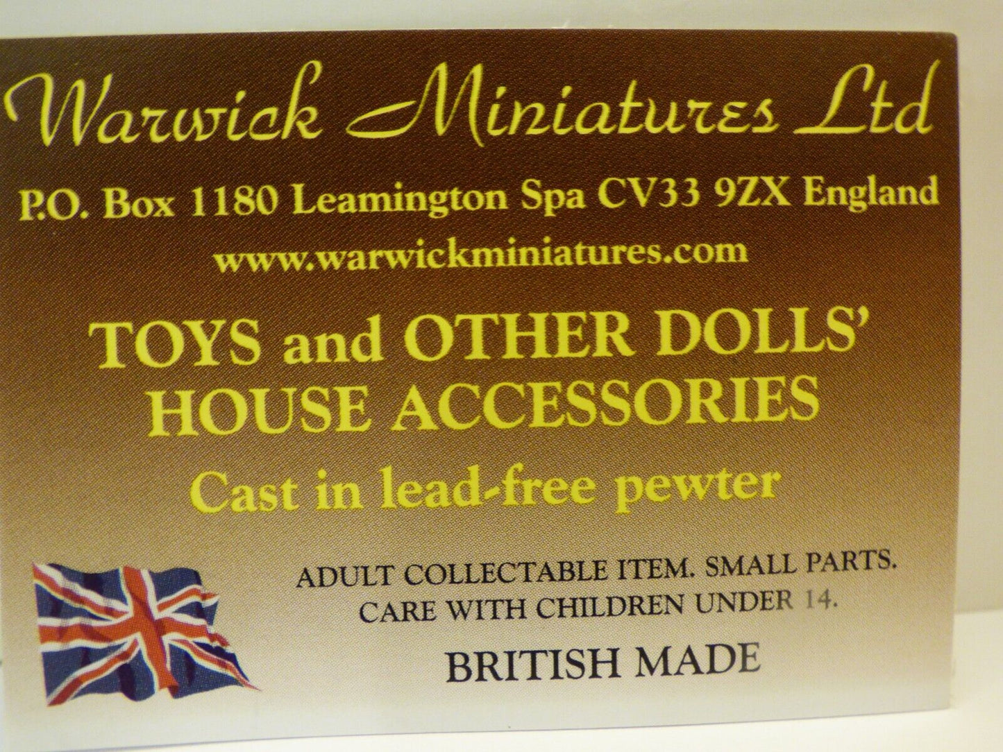 Dollhouse Miniature Polished Pewter Goblet From Warwick Miniatures