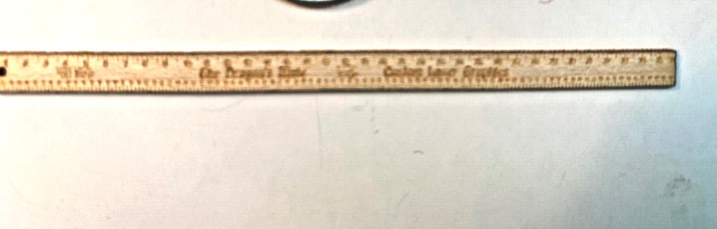 Dollhouse Miniature Yardstick, Handcrafted