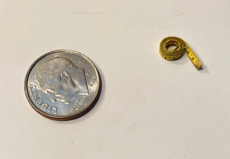 Dollhouse Miniature Tape Measure, Handcrafted