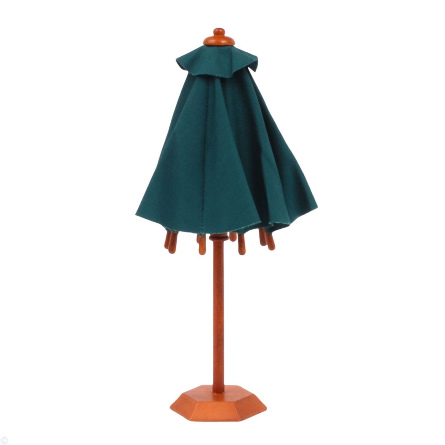 Reutter Porcelain - Dollhouse Miniature Green Umbrella with Stand