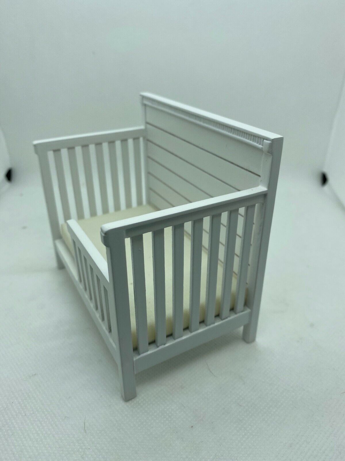 Dollhouse Miniature Child's Bed in White by JBM
