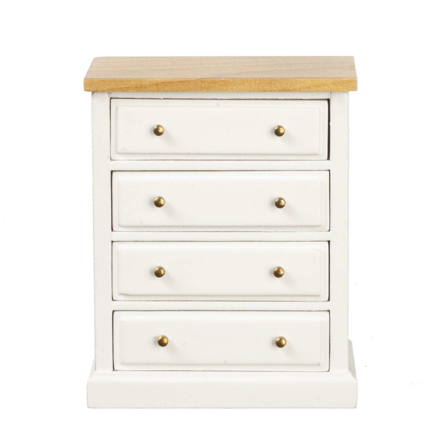 JBM Dollhouse Miniature 4-Door Side Cabinet in White