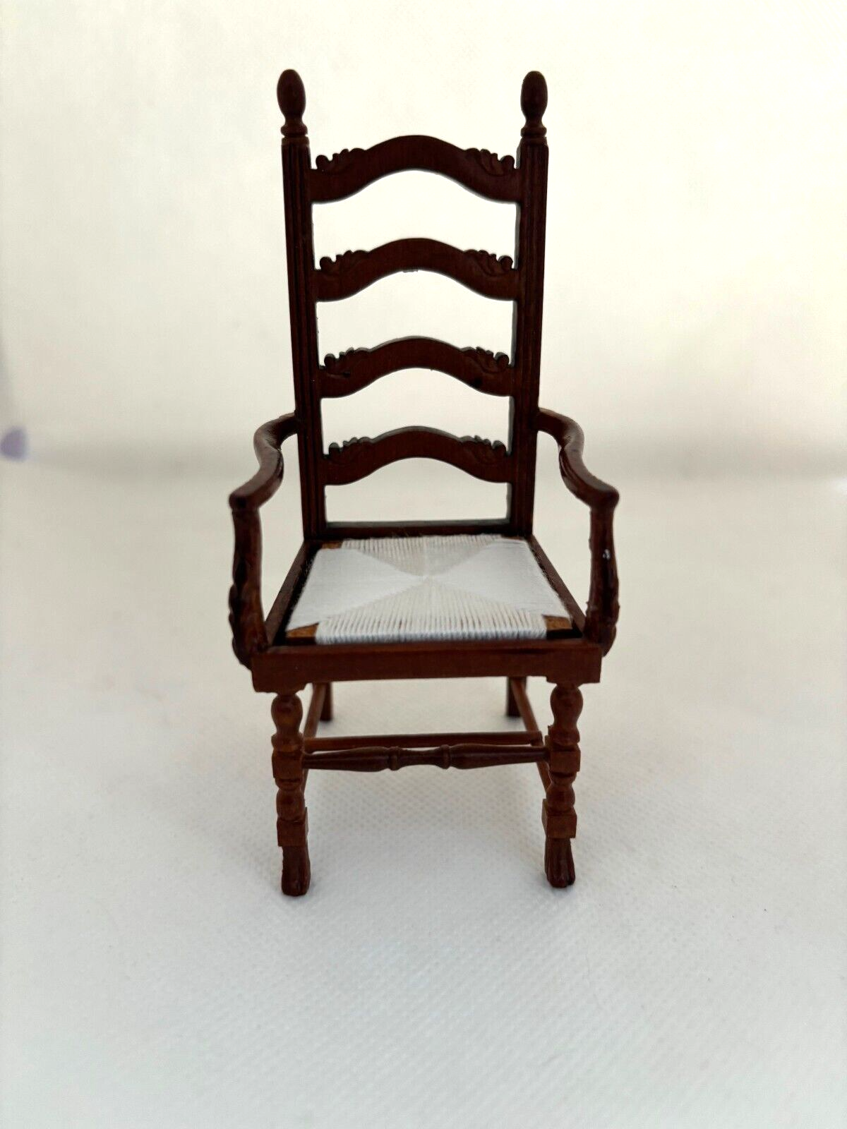 Dollhouse Miniature Set of 2 Ladderback Chairs by Hansson