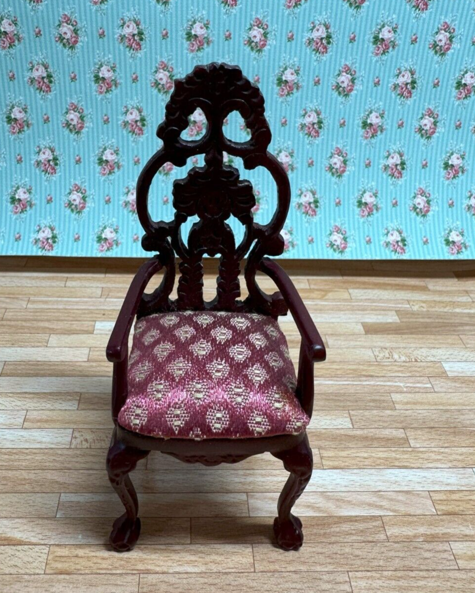 Dollhouse Miniature Set of 4 Mahogany Chairs by Hansson