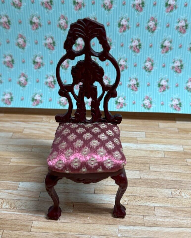 Dollhouse Miniature Set of 4 Mahogany Chairs by Hansson