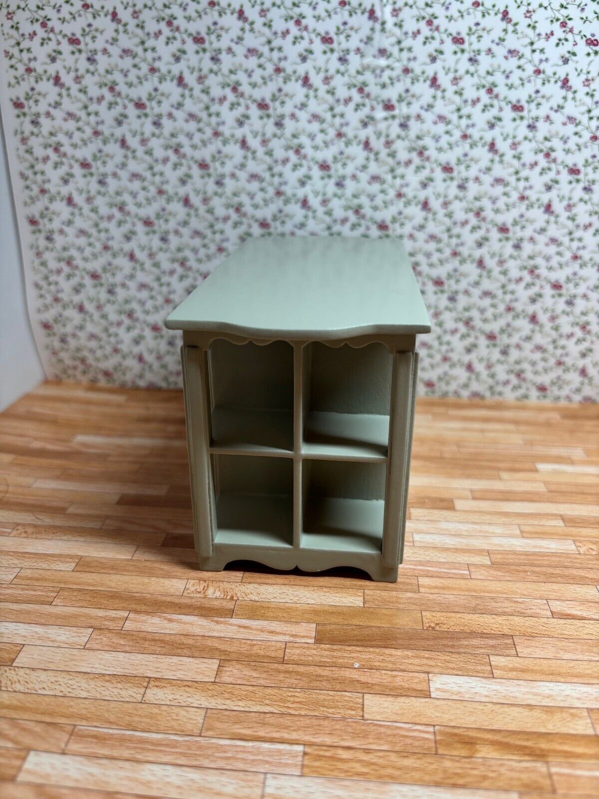 Gorgeous 3-Piece Kitchen Island + Stools for Dollhouse in Sage - Special Design