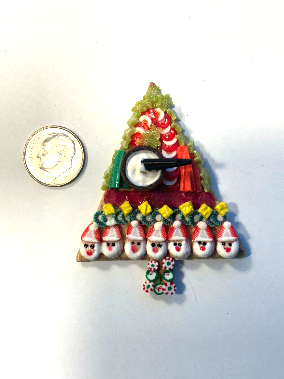 Dollhouse Miniature Christmas Tree Treat Tray Handcrafted