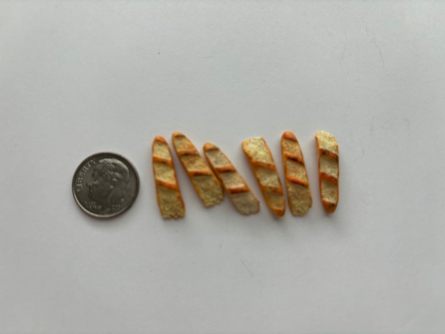 Dollhouse Miniature Set of 6 Garlic Bread by Falcon Miniatures