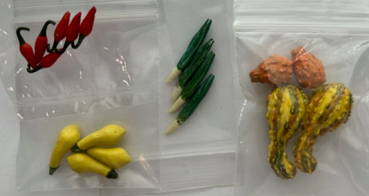 Dollhouse Miniature Set of Assorted Vegetables #3 by Falcon Miniatures