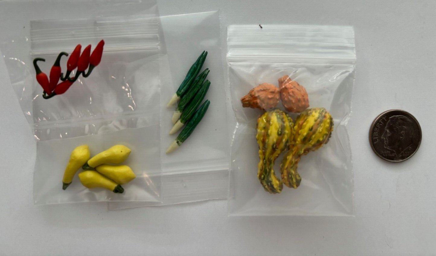 Dollhouse Miniature Set of Assorted Vegetables #3 by Falcon Miniatures