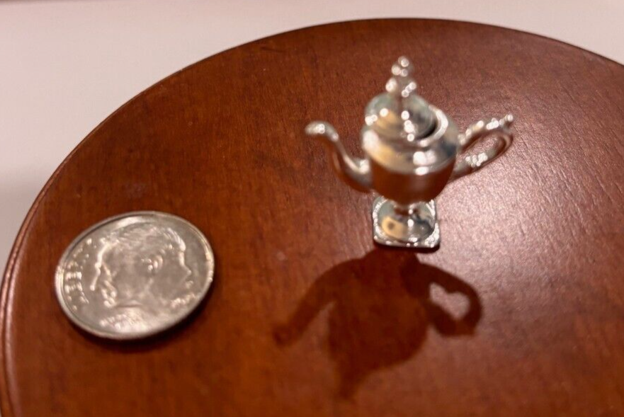 Dollhouse Miniature Silver Coffee Pot by Falcon Miniatures