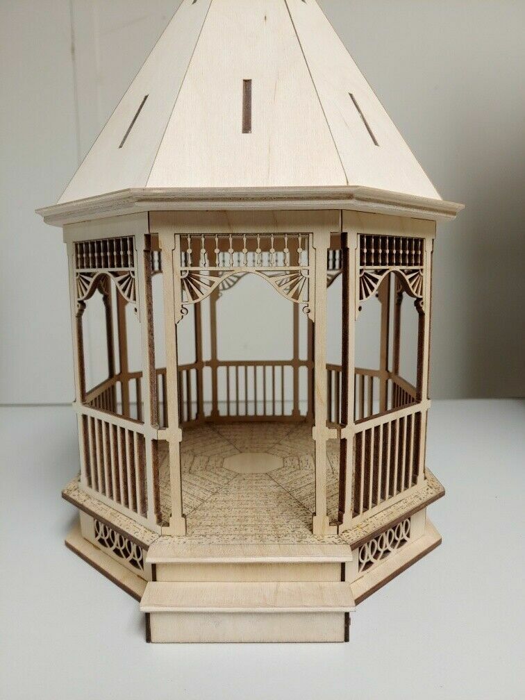 Large Victorian Gazebo 1:24 scale Dollhouse Kit