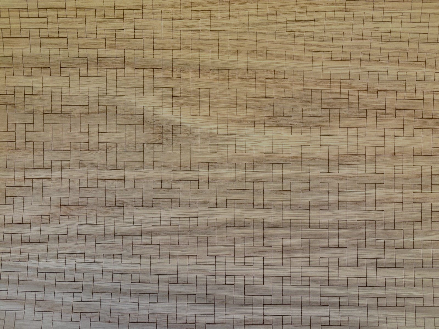 Dollhouse Wood Flooring Handcrafted - White Basket Weave