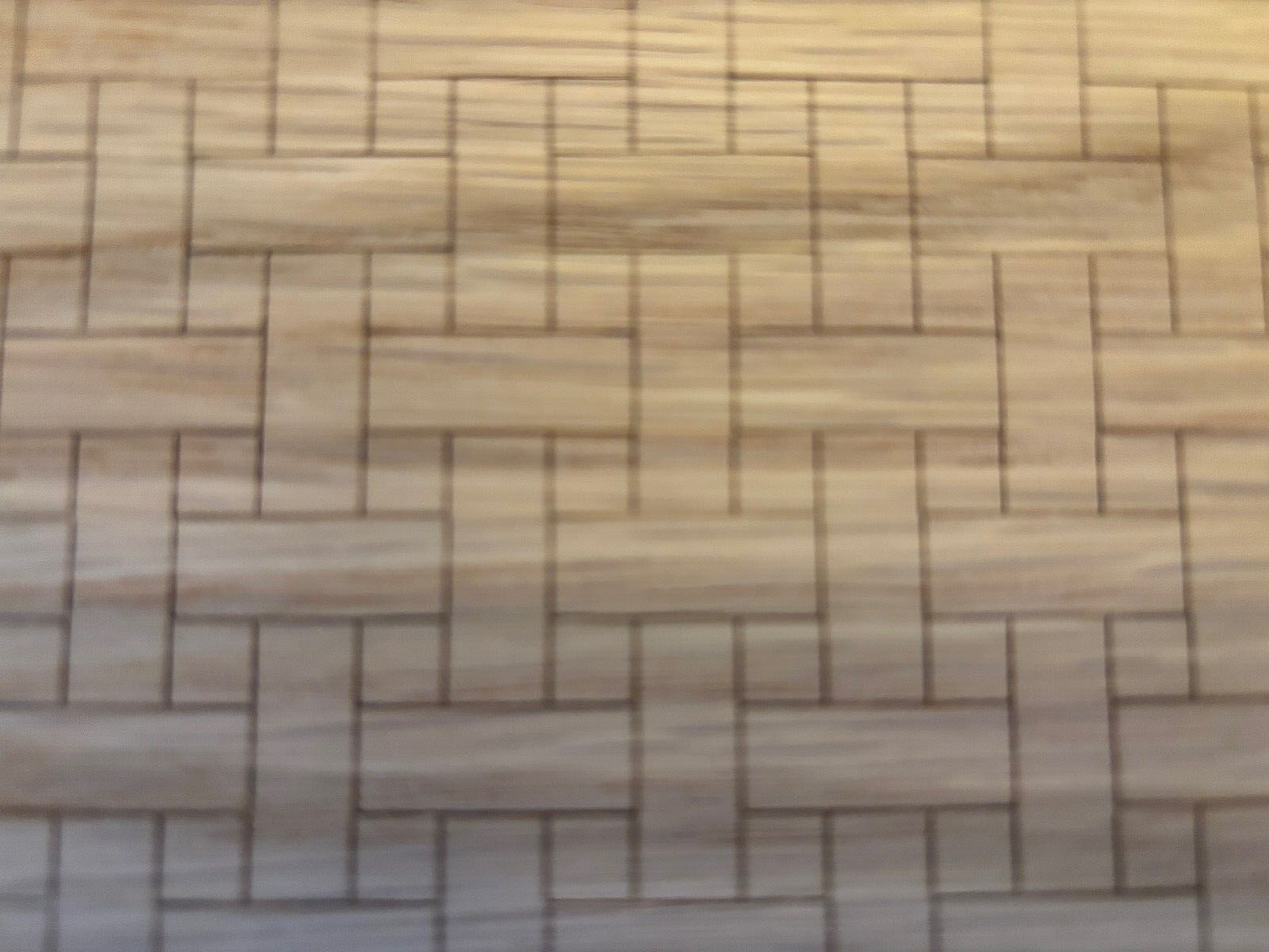 Dollhouse Wood Flooring Handcrafted - White Basket Weave