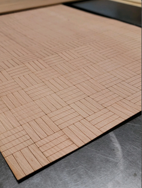 Dollhouse Wood Flooring Handcrafted - Maple Parquet