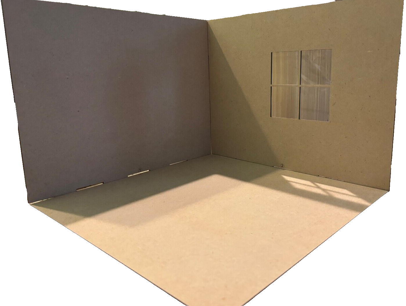 2 Sided Dollhouse Roombox w/Window| Dollhouse  1:12 Scale with Floor & Siding