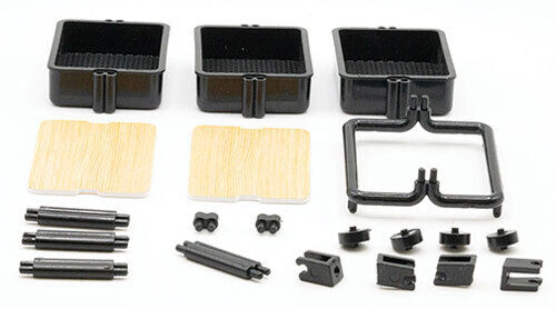 Dollhouse Miniature Mini Mobile Cart, Black, Kit