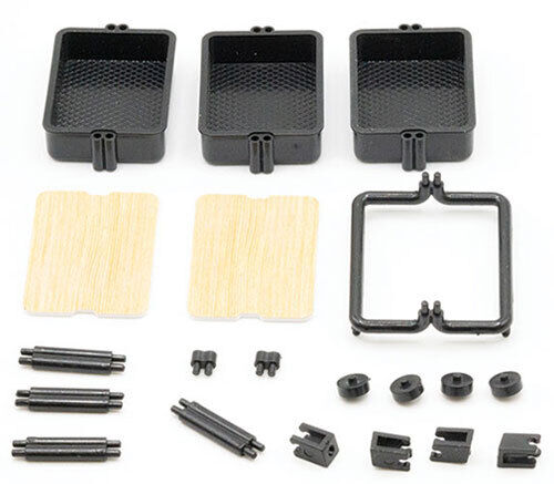 Dollhouse Miniature Mini Mobile Cart, Black, Kit