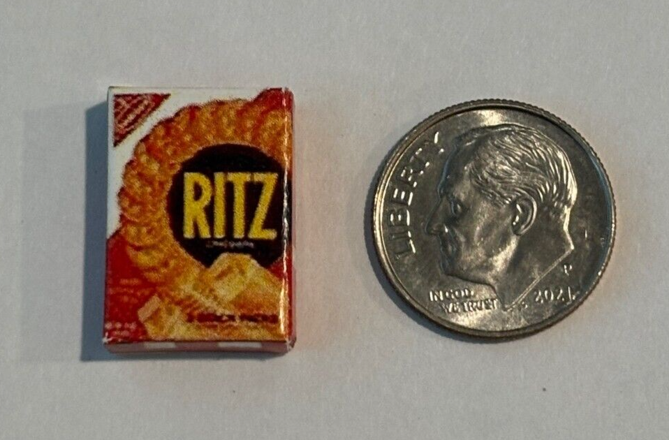 Dollhouse Miniature Box of Ritz Crackers - Handcrafted