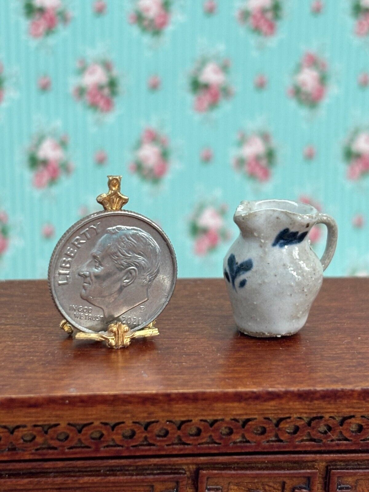 Dollhouse Miniature Handcrafted Pottery - Pitcher #6