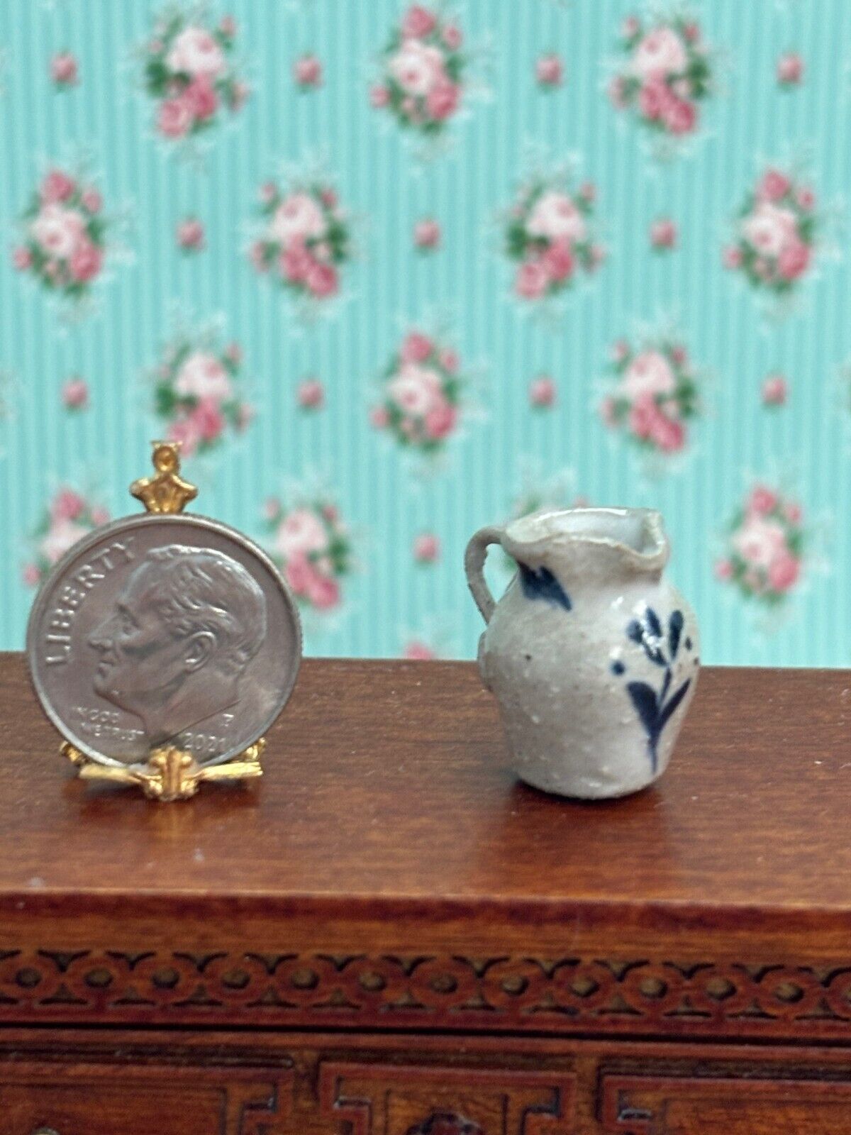 Dollhouse Miniature Handcrafted Pottery - Pitcher #4