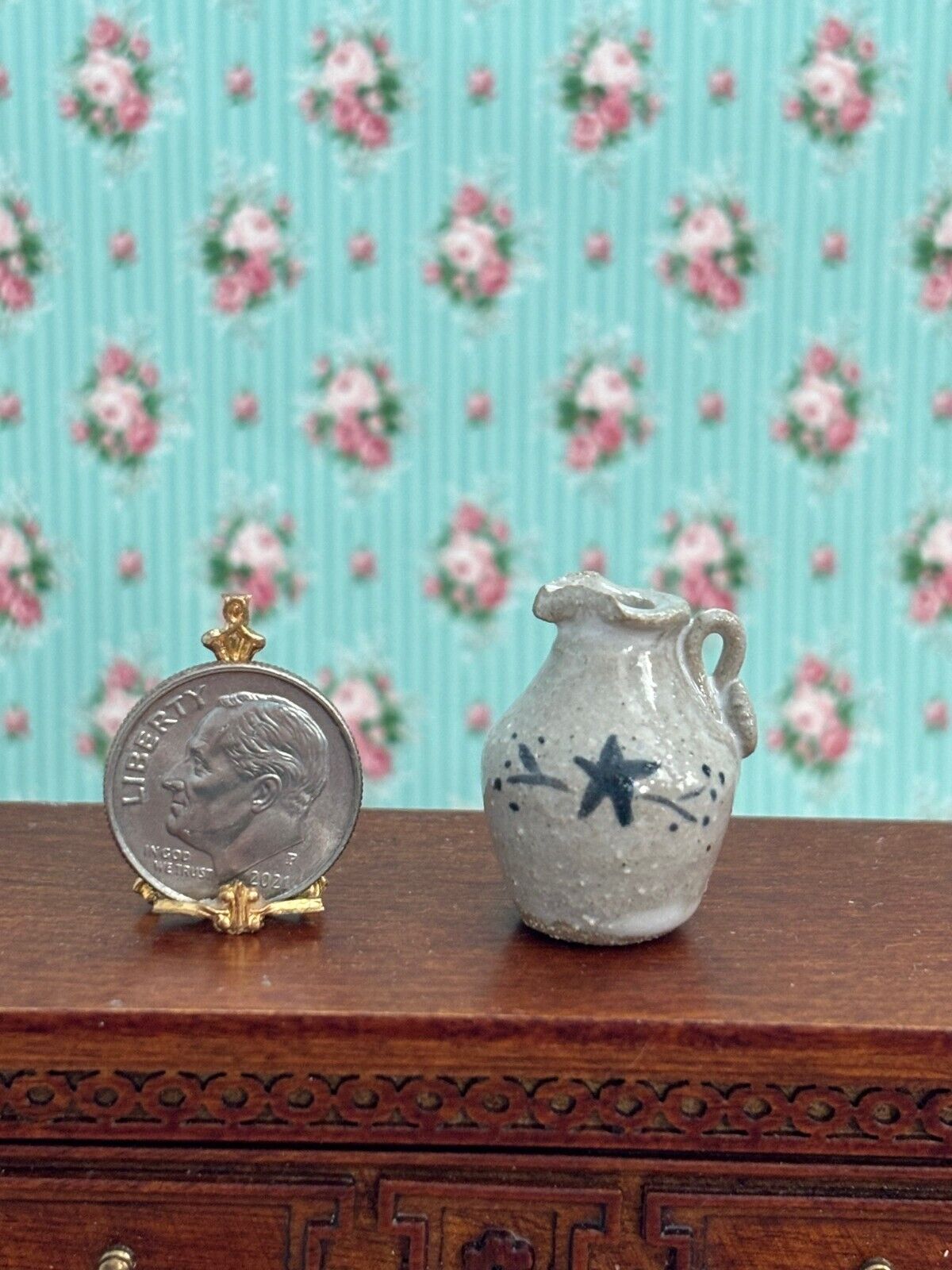 Dollhouse Miniature Handcrafted Pottery - Pitcher #2