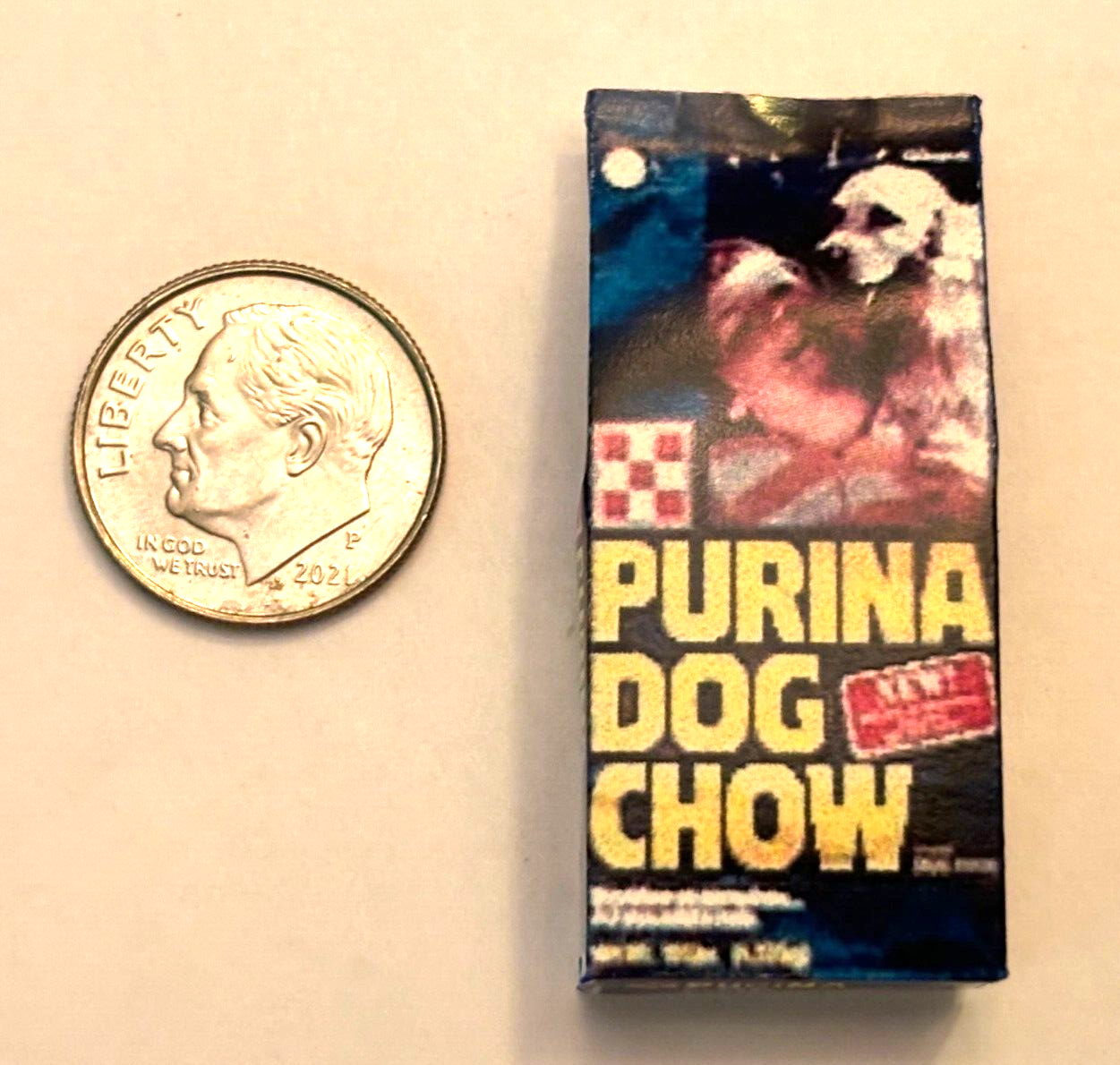 Dollhouse Miniature Purina Dog Chow  - Handcrafted