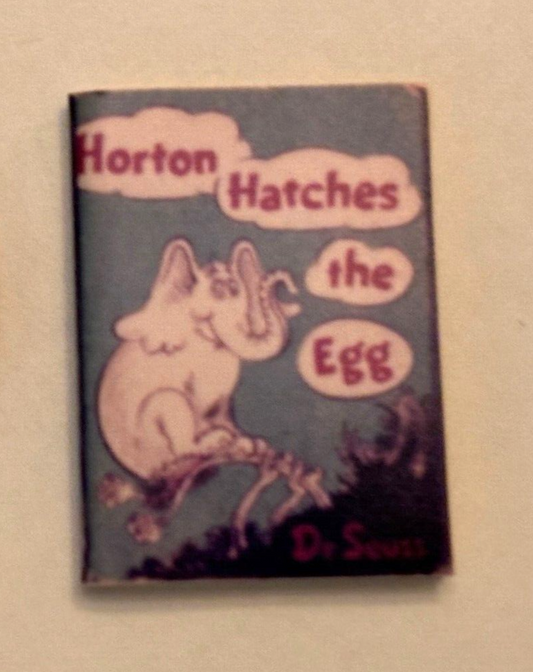 Dollhouse Miniature Horton Hatches the Egg Book - Handcrafted