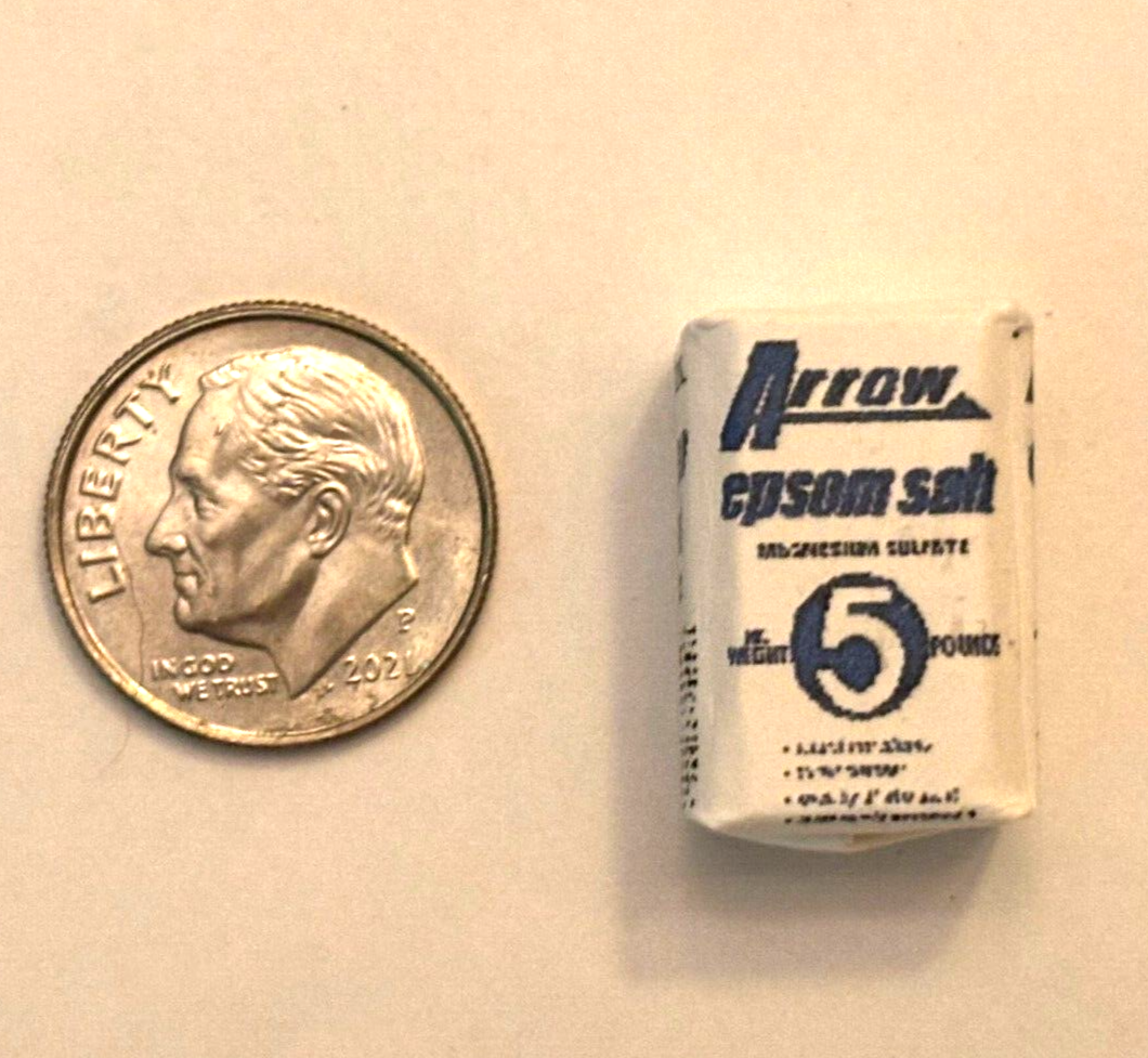 Dollhouse Miniature Epson Salt Bag- Handcrafted