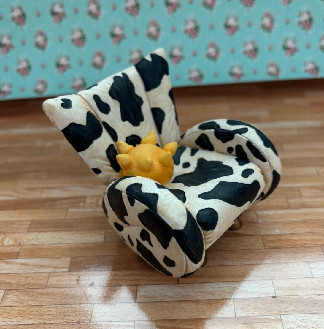 Dollhouse Miniature Collectible Take a Seat by Raine Cow Chair