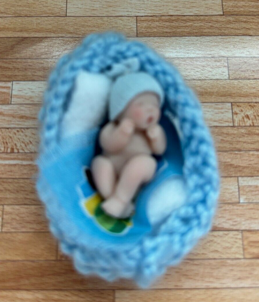 Dollhouse Miniature Handcrafted Baby Boy