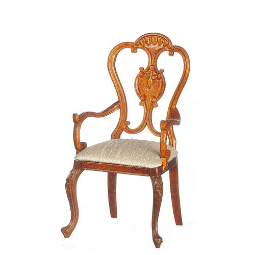 JBM Dollhouse Miniature American Victorian Balloon Arm Chair