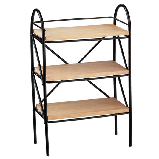 Dollhouse Miniature Large Shelving Unit in Black
