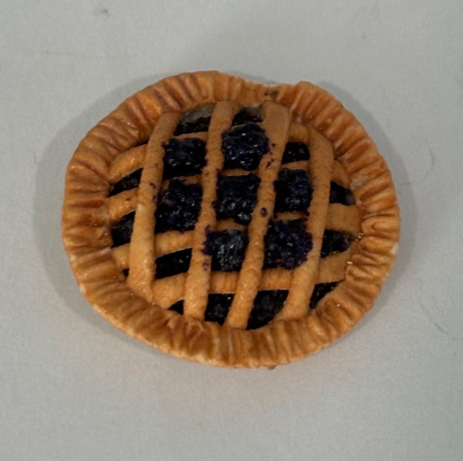 Dollhouse Miniature Blueberry Pie Handcrafted