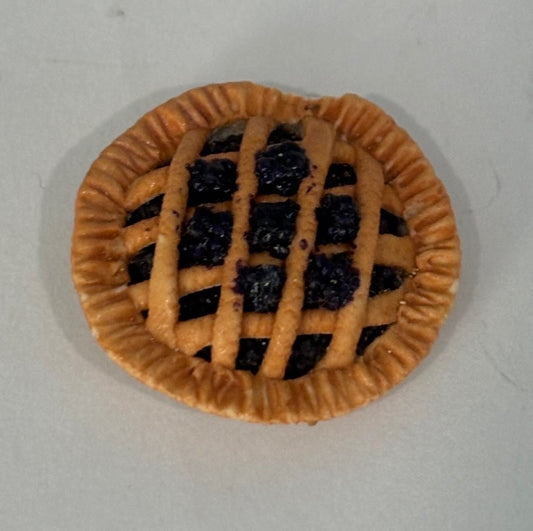 Dollhouse Miniature Blueberry Pie Handcrafted