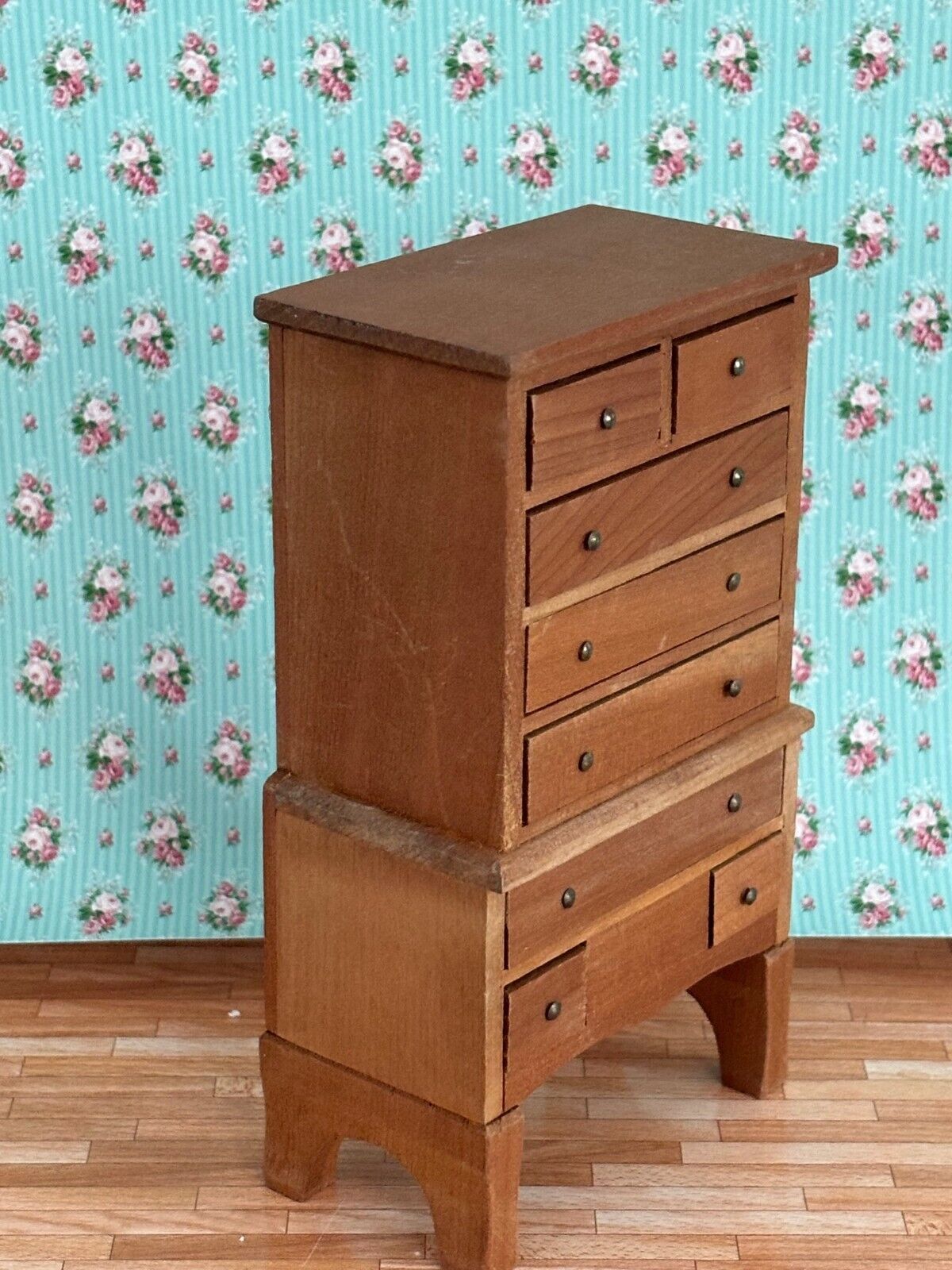 Dollhouse Miniature Wooden Highboy