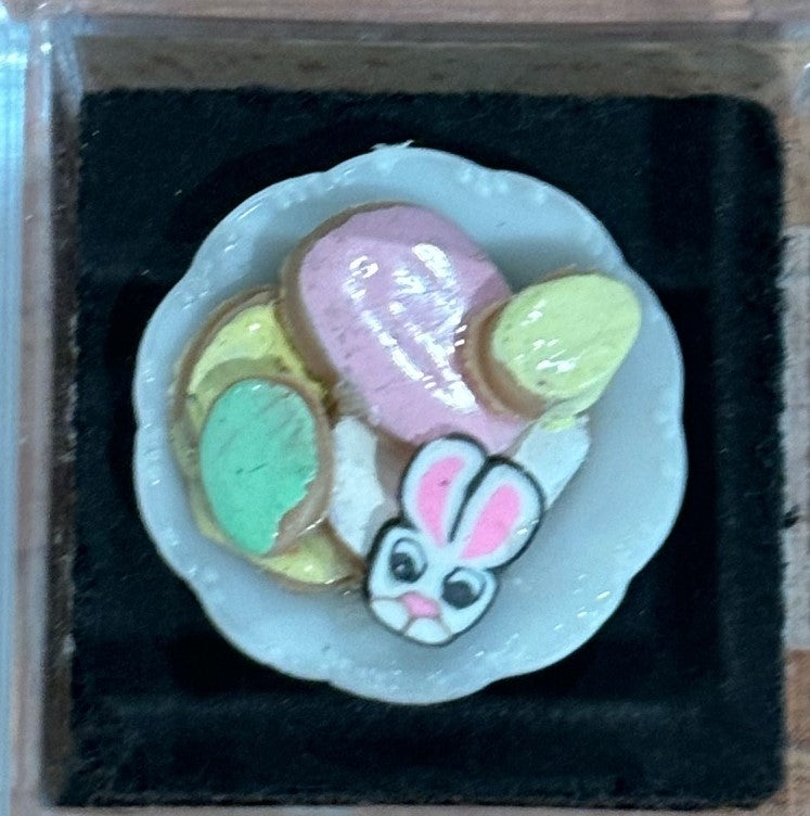 Dollhouse Miniature Plate of Easter Cookies