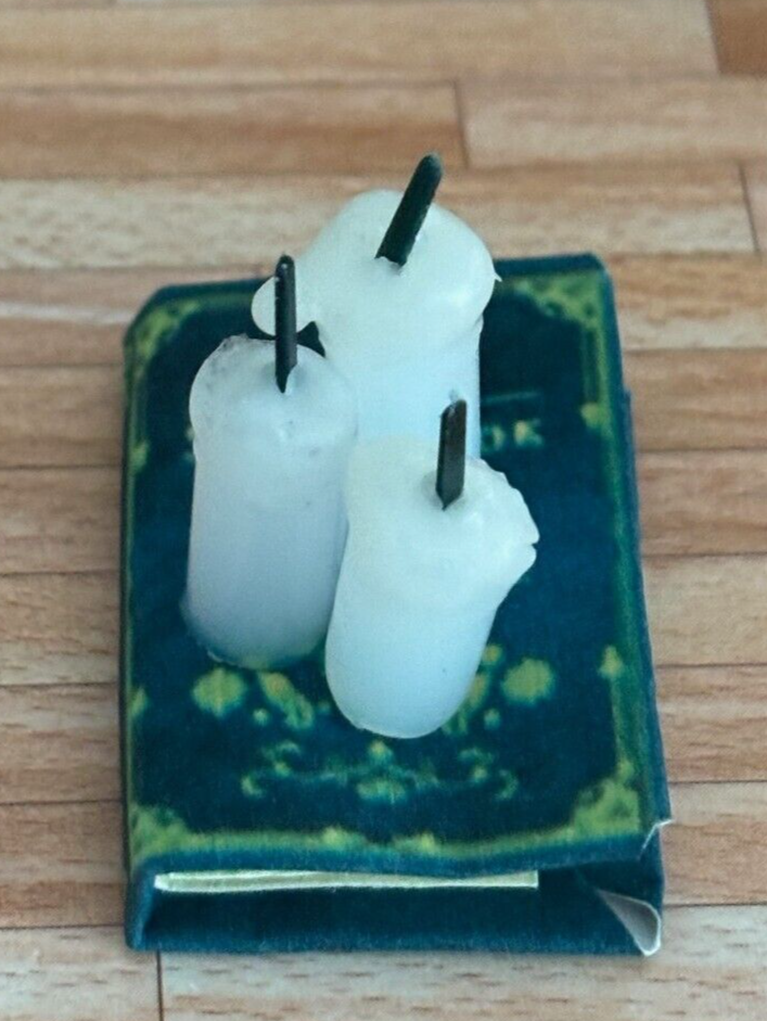 Miniature Spell Book with Candles Handmade