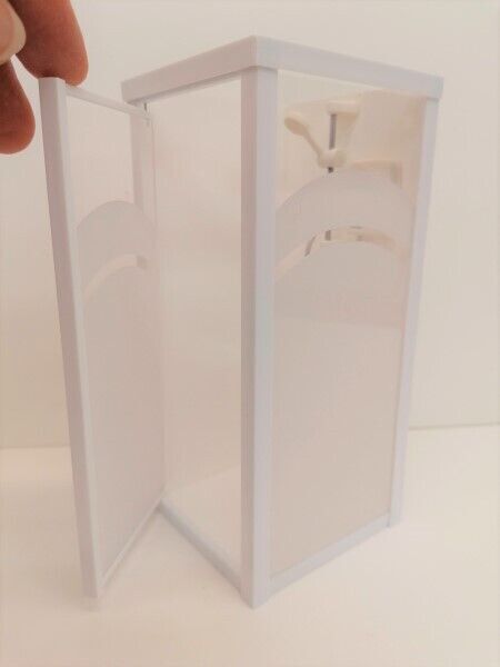 Dollhouse Miniature Shower Cubicle with Opening Door on Right by Delph Miniatures