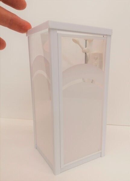 Dollhouse Miniature Shower Cubicle with Opening Door on Right by Delph Miniatures