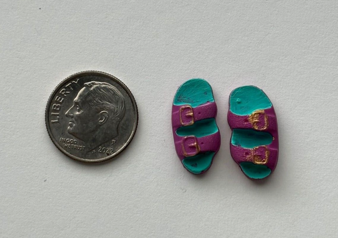 Dollhouse Miniature Adult Sandals Handcrafted